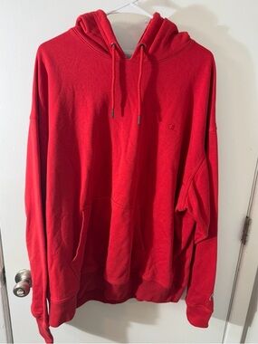 Champion Red Pullover Hoodie with Kangaroo Pocket